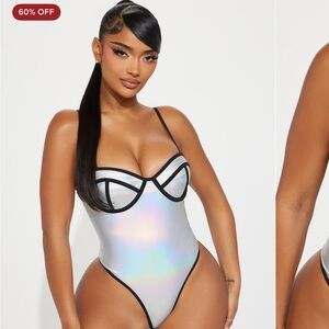 Holographic One-Piece Swimsuit-New w/tags